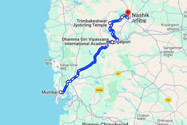 Mumbai to Nashik route