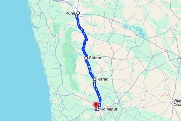 Pune to Kolhapur route