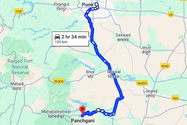 Pune to Panchagni route