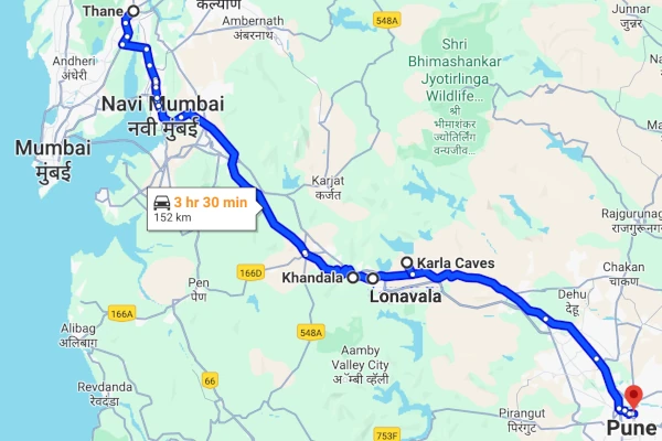 Thane to Pune route