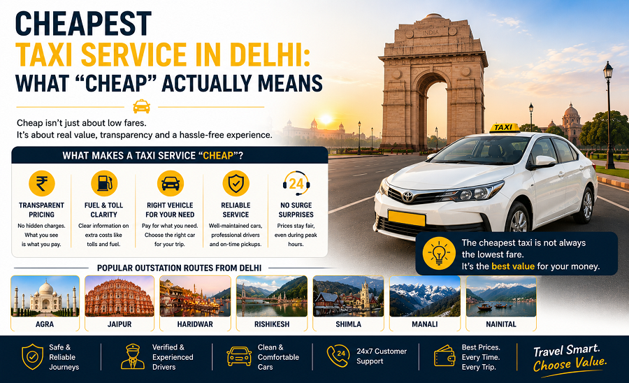 Cheapest Taxi Service in Delhi