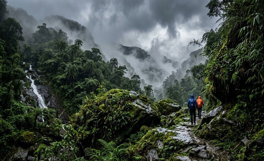 Misty weather in Mawsynram