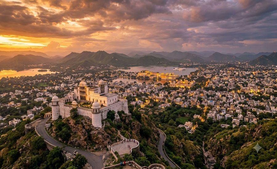 Top view of monsoon palace