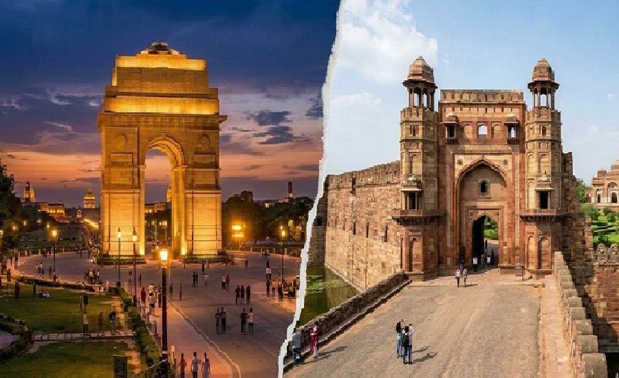 India Gate and Purana Qila