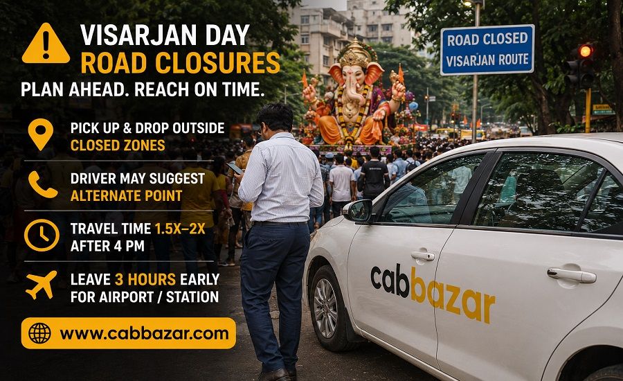 Visarjan Day Road Closures Affect Your Cab