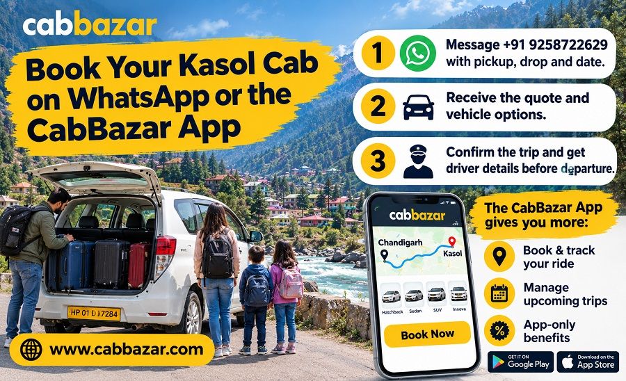 Book Your Kasol Cab on WhatsApp