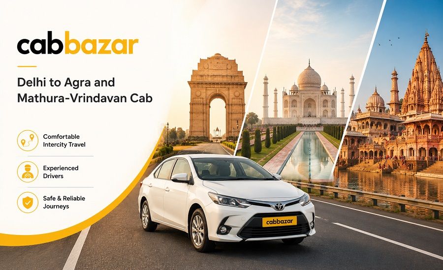 Delhi to Agra, Mathura-Vrindavan Cab
