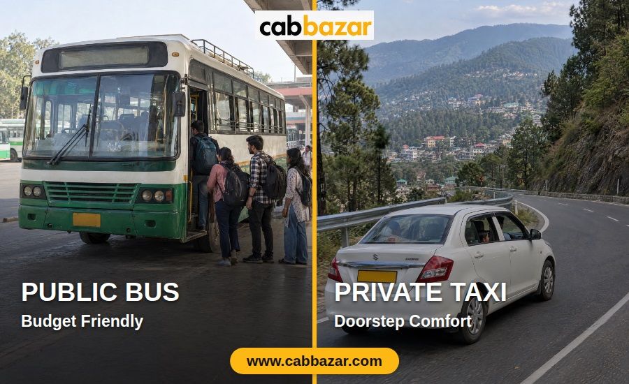 Chandigarh to Shimla Bus vs Taxi Service