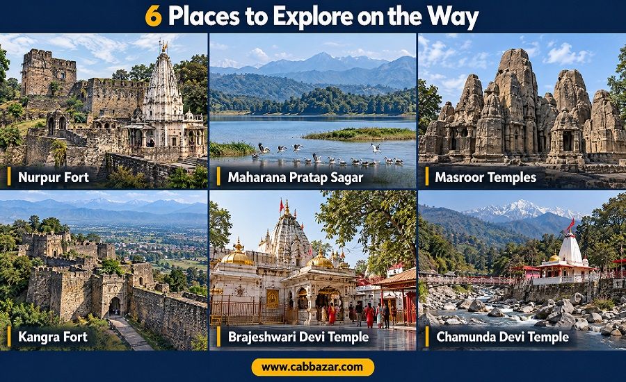 Pathankot to Dharamshala Route Places