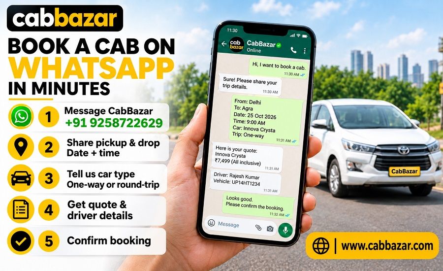 Book a cab on Whatsapp