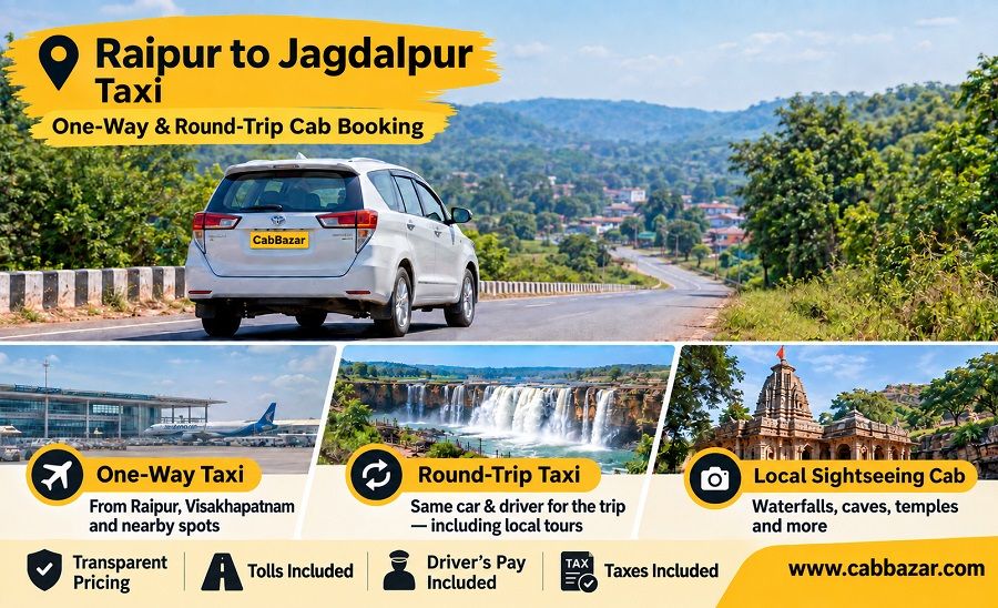 Raipur to Jagdalpur Taxi