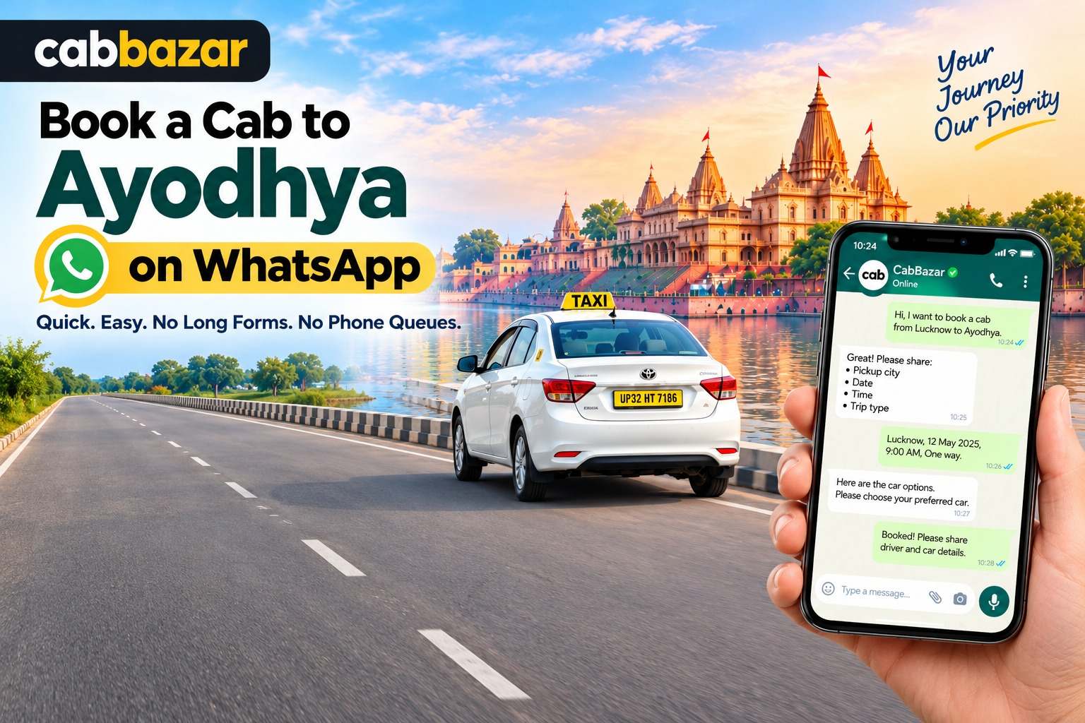 Book Cab on WhatsApp