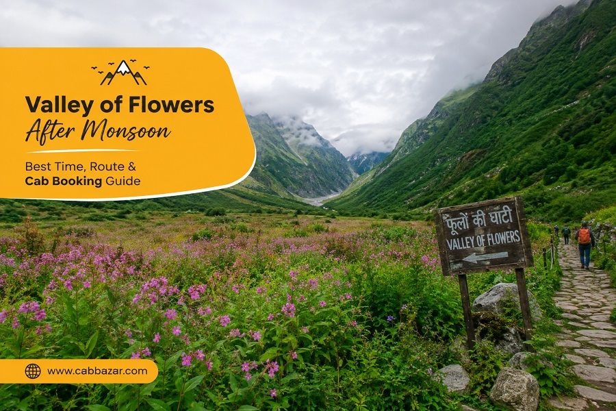 Valley of Flowers After Monsoon: Best Time, Route & Cab Booking Guide