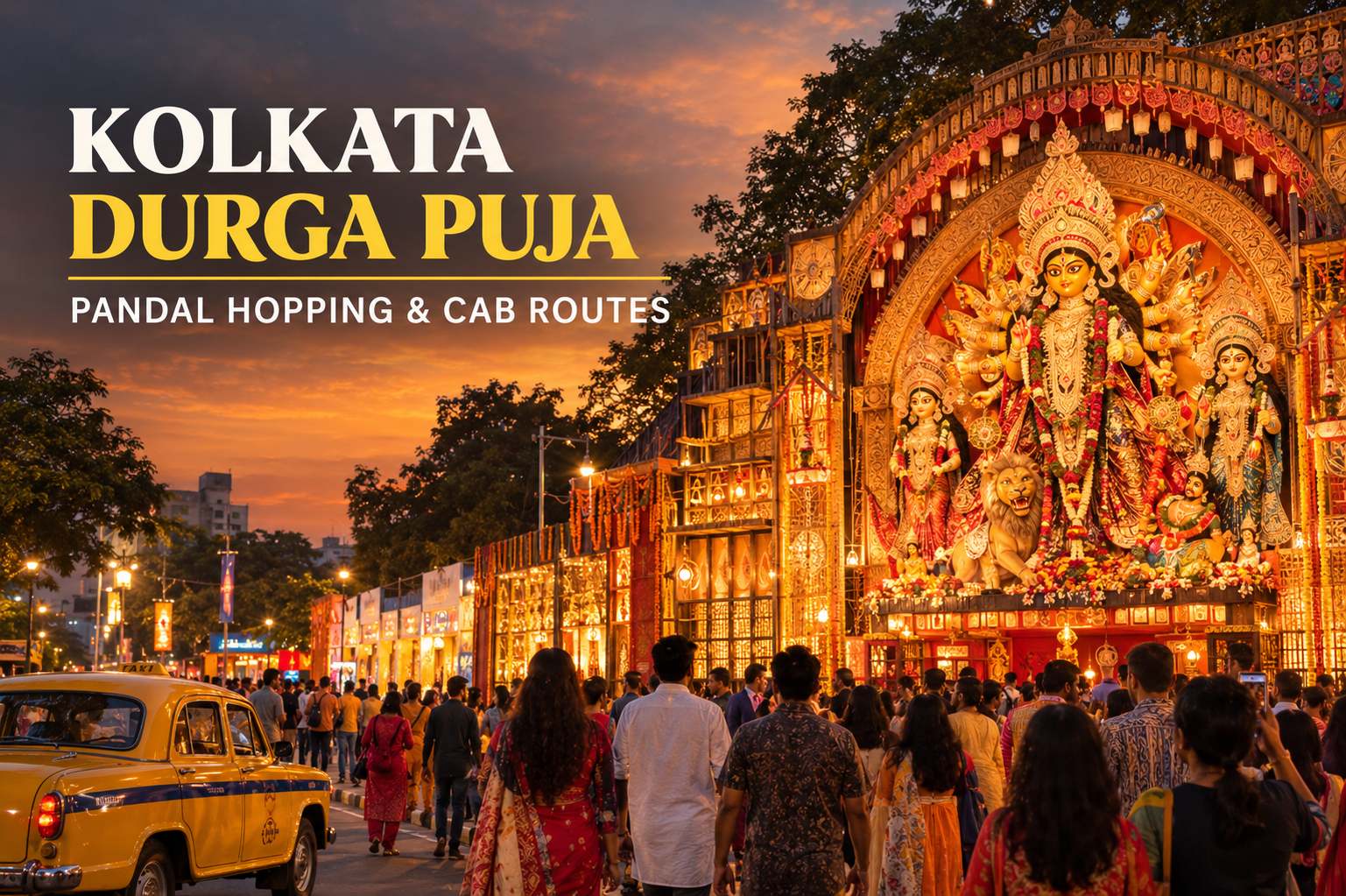 Kolkata Durga Puja Pandal Hopping: Cab Route Planning Tips