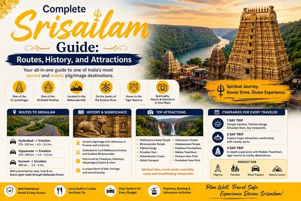 Complete Srisailam Guide: Routes, History, and Attractions