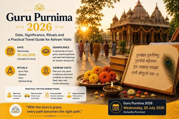 Guru Purnima 2026: Date, Significance, Rituals and a Practical Travel Guide for Ashram Visits
