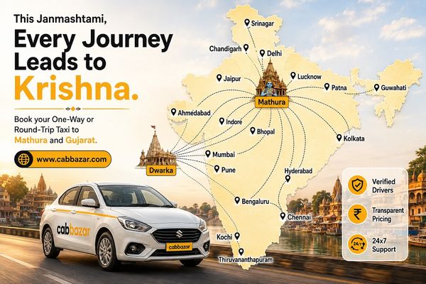 Janmashtami Cab Booking: Book a One-Way or Round-Trip Taxi Online for Mathura and Dwarka