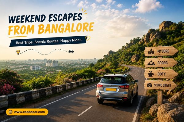 Top Weekend Trips from Bangalore You Can Take by Taxi