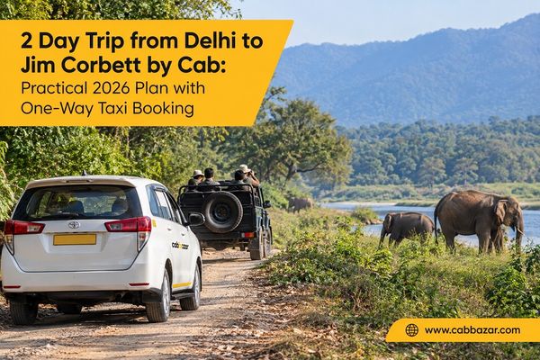 2 Day Trip from Delhi to Jim Corbett by Cab: Practical 2026 Plan with One-Way Taxi Booking