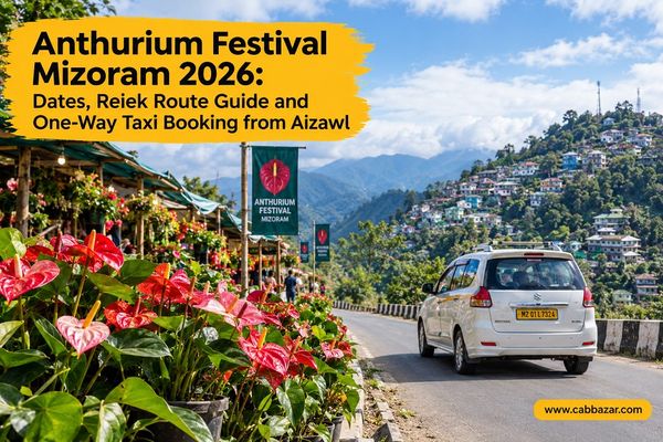 Anthurium Festival Mizoram 2026: Dates, Reiek Route Guide and One-Way Taxi Booking from Aizawl